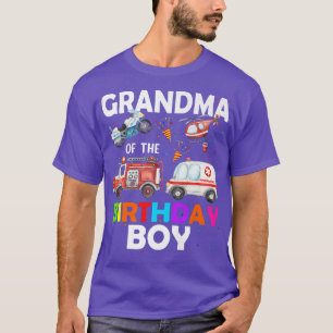 Oma of the Birthday Boy Fire Truck Ambulance P T-Shirt