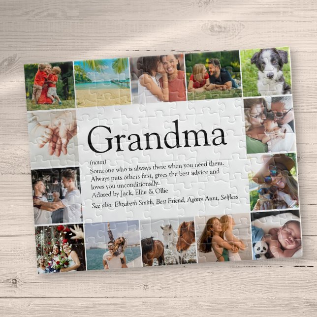 Oma, Oma, Nana Definition 14 Foto (Grandma, Granny, Nana Definition 14 Photo Jigsaw Puzzle)