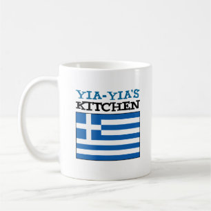 Oma-Omas Küche Flagge Griechenlands Kaffeetasse