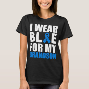 Oma Opa ich trage Blau für meinen Großmutter Autis T-Shirt
