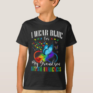 Oma Opa ich trage Blau für meinen Großmutter Autis T-Shirt