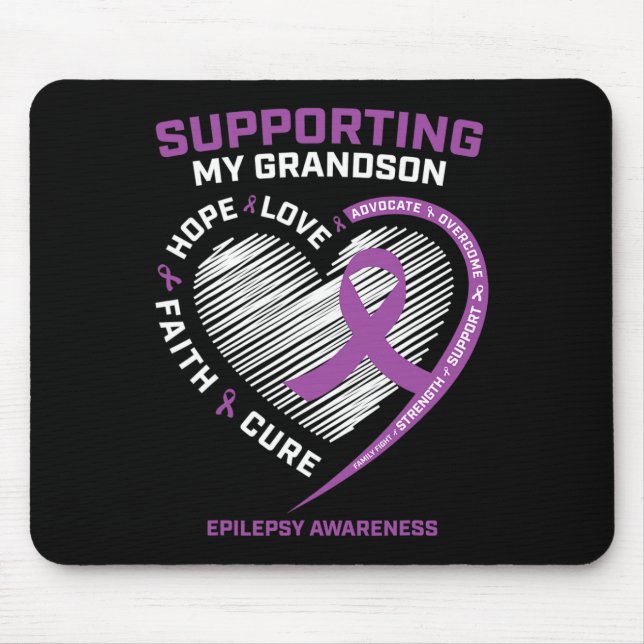 Oma Opa Lila Männer Großmutter Epilepsie Mousepad (Vorne)