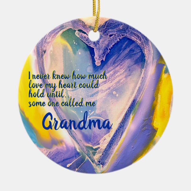 Oma Painted Heart Ornament (Vorne)