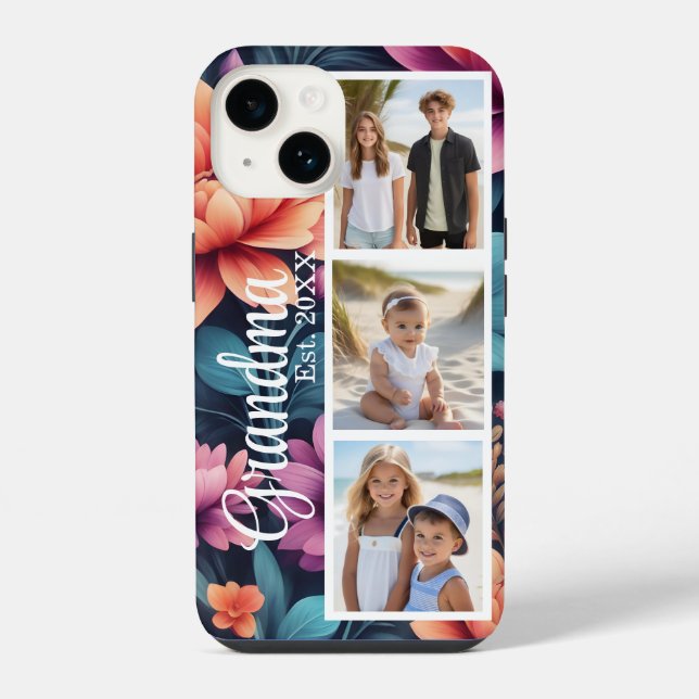 Oma Personalisiert Foto iPhone 14 Hülle (Rückseite)
