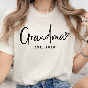 Oma Personalisierte elegante Schrift Großmutter T-Shirt