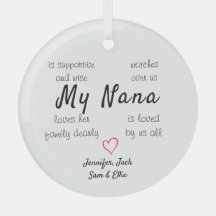 Oma personalisierter Glas-Weihnachtsschmuck