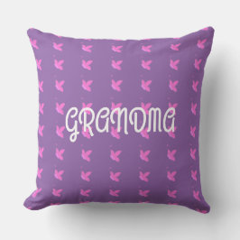 Oma Pink Butterfets Kissen