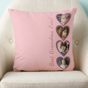 Oma Pink Hearts Enkel Foto-Collage Kissen