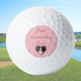 Oma Pink Hearts Großkinder Custom Foto Golfball