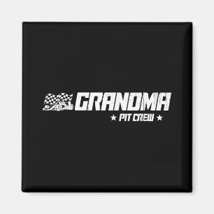 Oma Pit Crew Race Car Birthday Family Racing Magnet