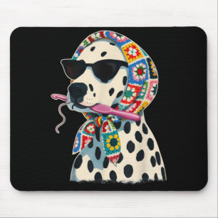 Oma-Quadrat-Dalmatiner Lustiger Dalmatiner-Hund Mousepad