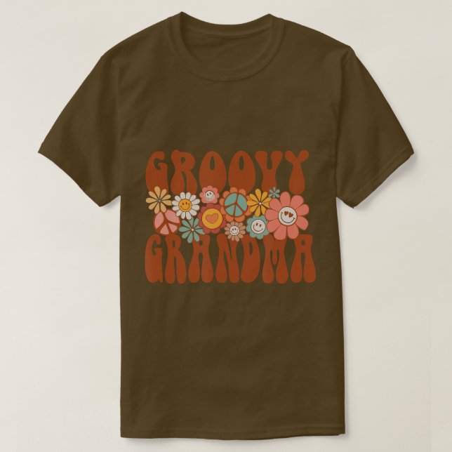 Oma Retro Matching Family Baby Showmütter T-Shirt (Design vorne)