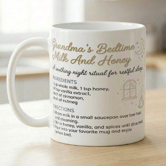 Oma-Rezept-Schlafenszeit-Honig-Milch-Zutaten Kaffeetasse