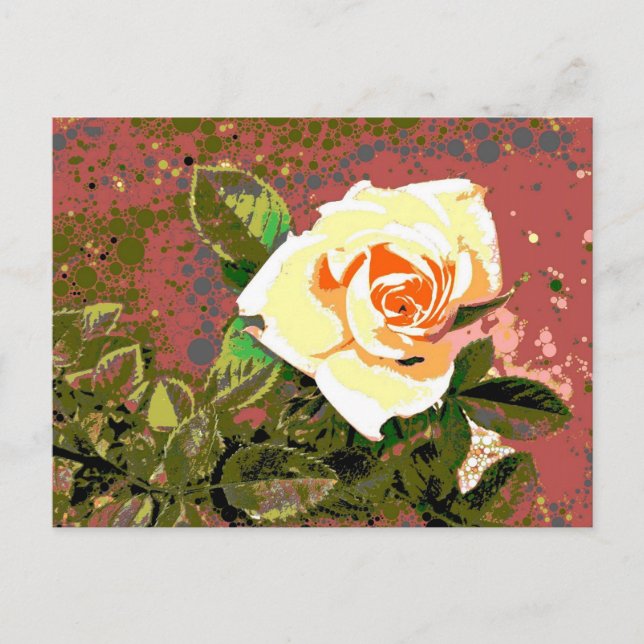 Oma Rose Postkarte (Vorderseite)
