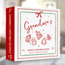 Oma Rot Weihnachtsrezepte Kochbuch Doodle Weiß