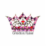 "Oma Rules" Tiara SCULPTURE Freistehende Fotoskulptur<br><div class="desc">"Oma Rules" Tiara SCULPTURE - Das ist sicher ein Lächeln auf jede Großmutter! Diese drucken wunderbar! *Karo all unsere Party- und Tiara-Skulpturen von Lady Denise unter www.zazzle.com/LadyDenise</div>