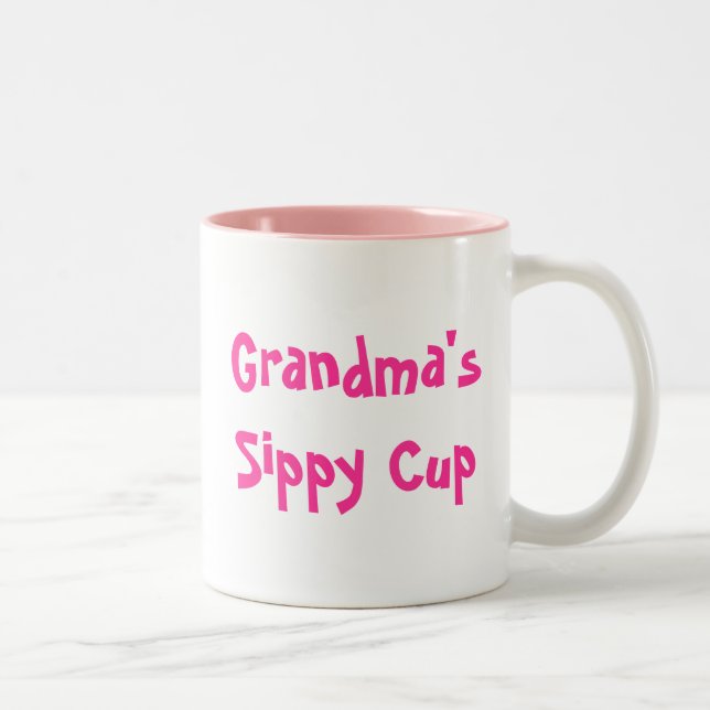 Oma-Schlampe Zweifarbige Tasse (Rechts)