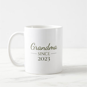 Oma seit Personalisiertes Jahr Handschrift Familie Kaffeetasse