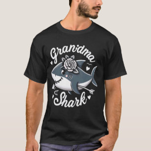 Oma Shark Lustiger Shark Passende Familie für Frau T-Shirt