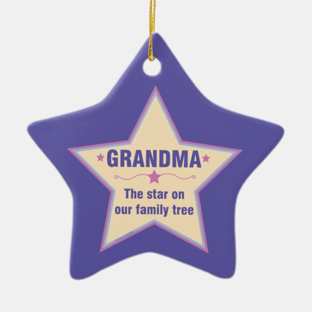 Oma Star Keramik Ornament (Vorne)