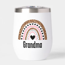 Oma süßer Regenbogen, Monogramm Name Wasserflasche