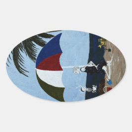 Oma-Tag Ovaler Aufkleber