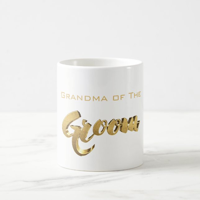 Oma the Groom Elegant Typografy Gold Text Kaffeetasse (Mittel)