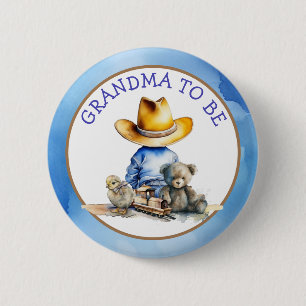 Oma to Be a Lil' Cowboy   Babydusche Button