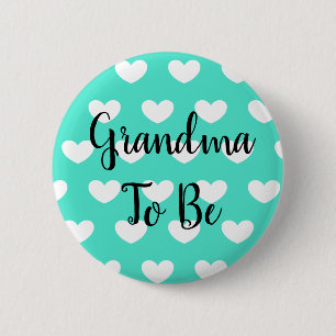 Oma to be Aquamarin Hearts Baby Shooting Button