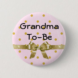 Oma to be Baby Shooting Pink and Gold Button
