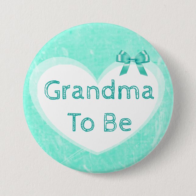 Oma to Be Baby Showbutton Blue Button (Vorderseite)