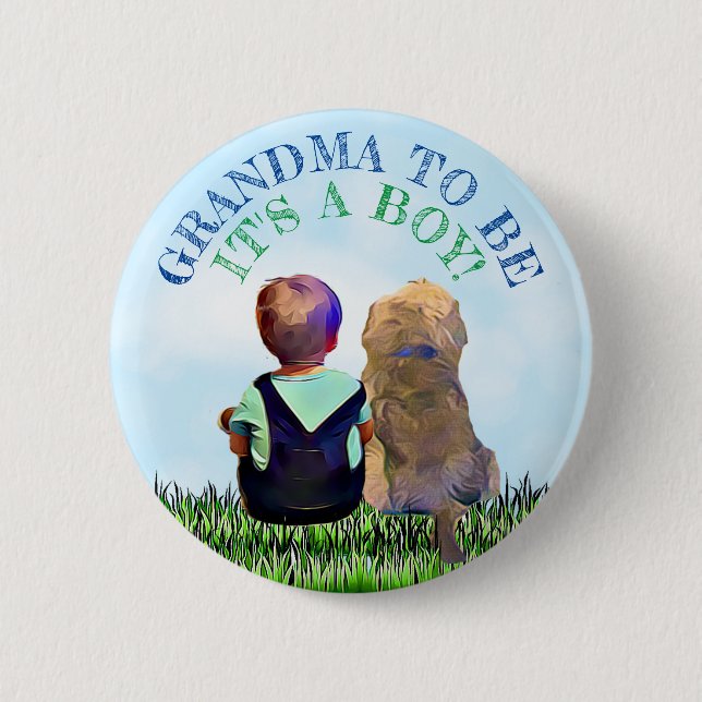 Oma to be Baby Showbutton Button (Vorderseite)