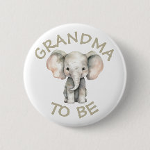 Oma to be Baby Shower Button Wild One Zoo