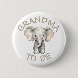 Oma to be Baby Shower Button Wild One Zoo