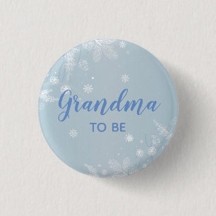 Oma to be Blue Baby Boy Showdusche Button