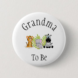 Oma to be Safari Dschungel Neue Tante Kinderdusche Button