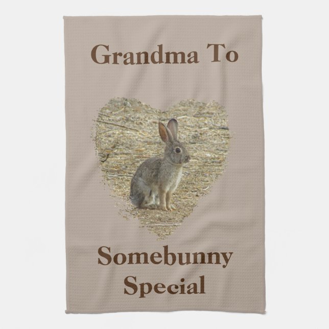 Oma to Somebunny Special Adortable Sonne Geschirrtuch (Vertikal)