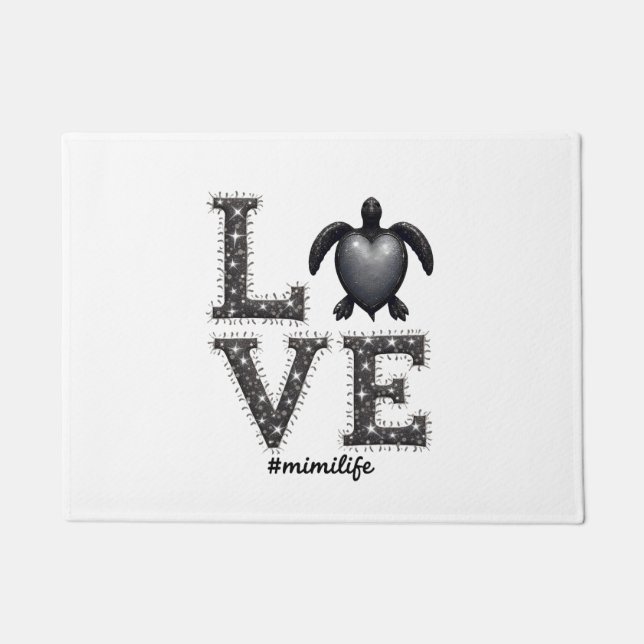 Oma Turtle - Liebe Mimi Life Sea Turtle, Mimi T Fußmatte (Vorderseite)