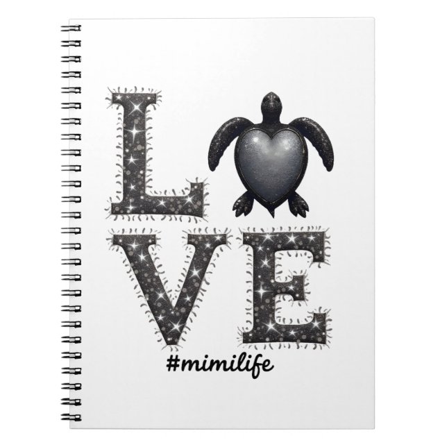 Oma Turtle - Liebe Mimi Life Sea Turtle, Mimi T Notizblock (Vorderseite)