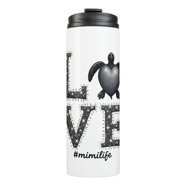 Oma Turtle - Liebe Mimi Life Sea Turtle, Mimi T Thermosbecher (Vorderseite)
