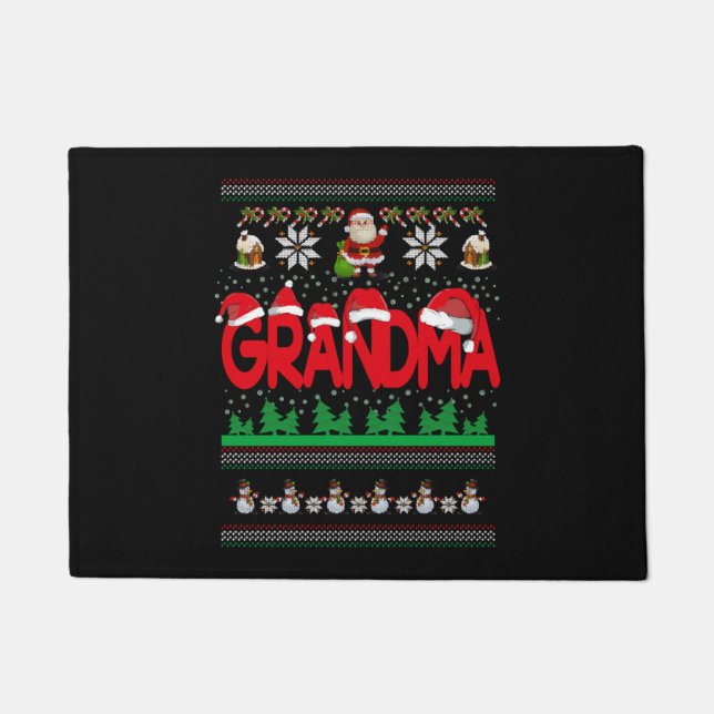 Oma Ugly Christmas Sweater Fußmatte (Vorderseite)
