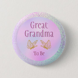 Oma, um Baby Shower Girl Whimsical Butterfly zu se Button