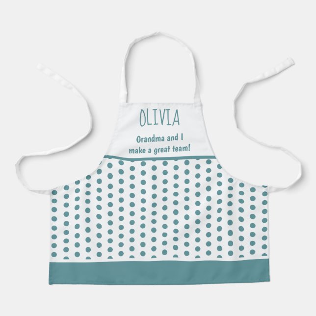 Oma und Child Aquamarin Baking Küche Schürze (Vorderseite)