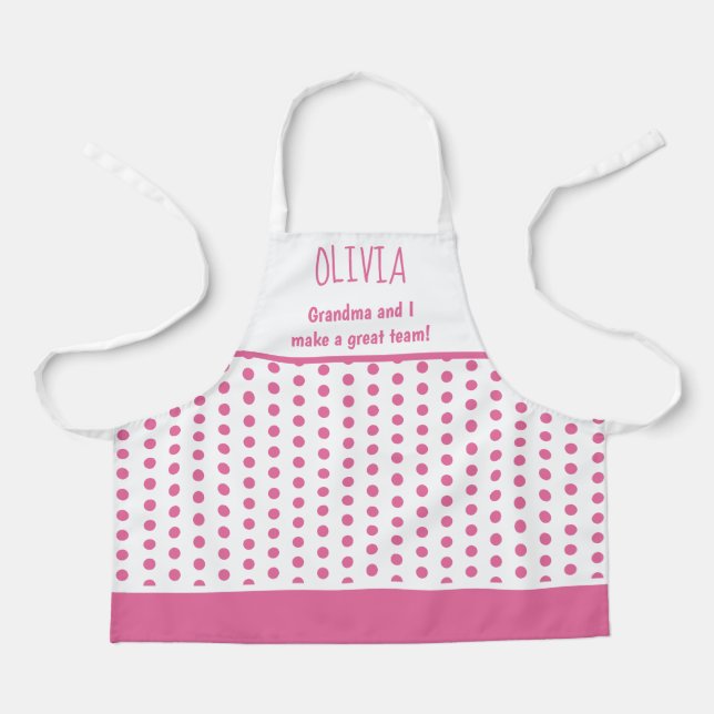 Oma und Child Pink Backen Küchengeschirr Schürze (Vorderseite)