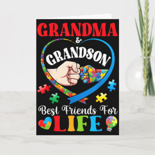 Oma und Enkel beste Freunde fürs Leben Autismus Karte