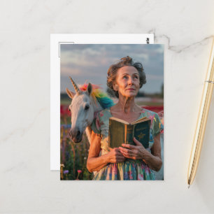 Oma und ihr Einhorn Postkarte