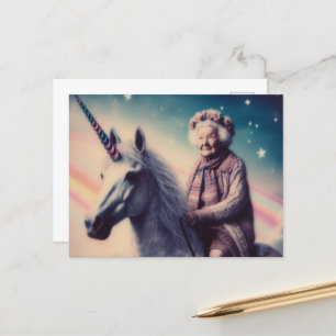 Oma und ihr Einhorn Postkarte