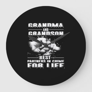 Oma und Opa Best Partners Verbrechen für das Leben Große Wanduhr
