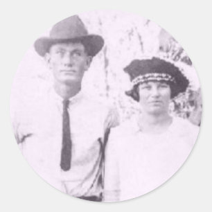 Oma und Opa Brandon Runder Aufkleber
