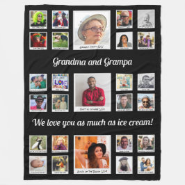 Oma und Opa Familie FotoCollage Grosses Fleecedecke